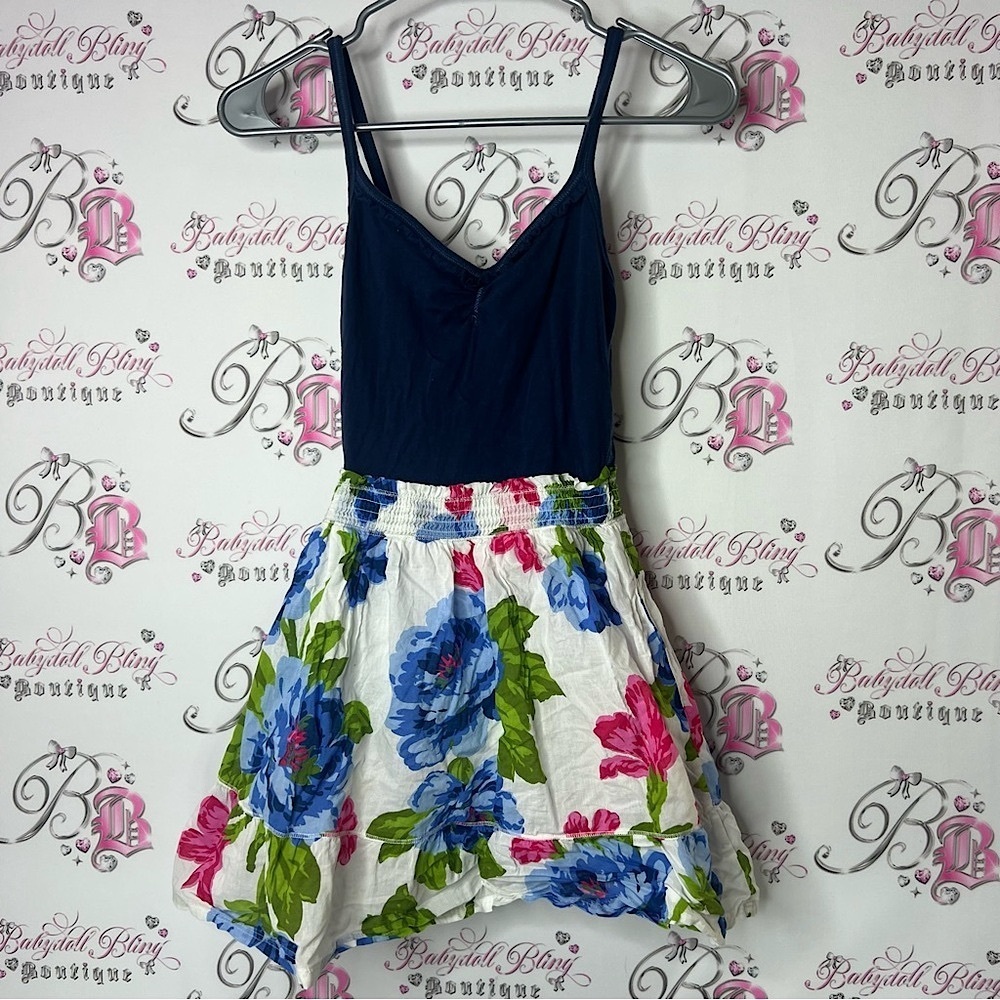 Hollister mini dress flowers Floral dress tank with Skirt style